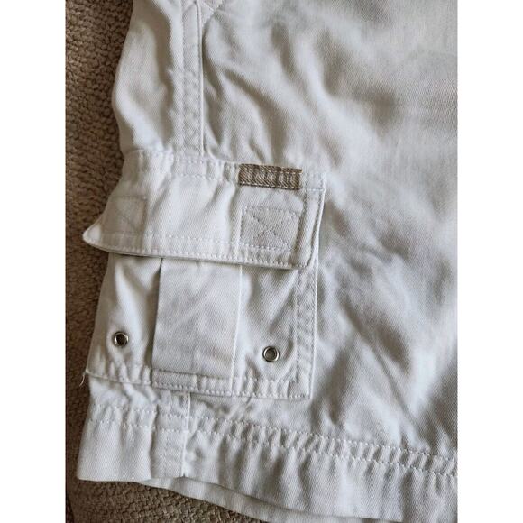 Ralph Lauren High Rise Cargo Shorts Drawstring 100% Cotton Beige Women's 14 - Picture 4 of 9